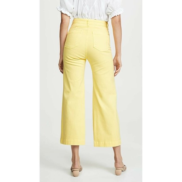 Veronica Beard NWT Cynthia Yellow Jeans Gaucho Pants 24 - Picture 2 of 5